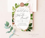 Greenery Bridal Shower Invitation Template 027