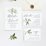 Olive Wedding Invitation Template