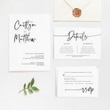 Modern Minimalist Wedding Invitation Template 045