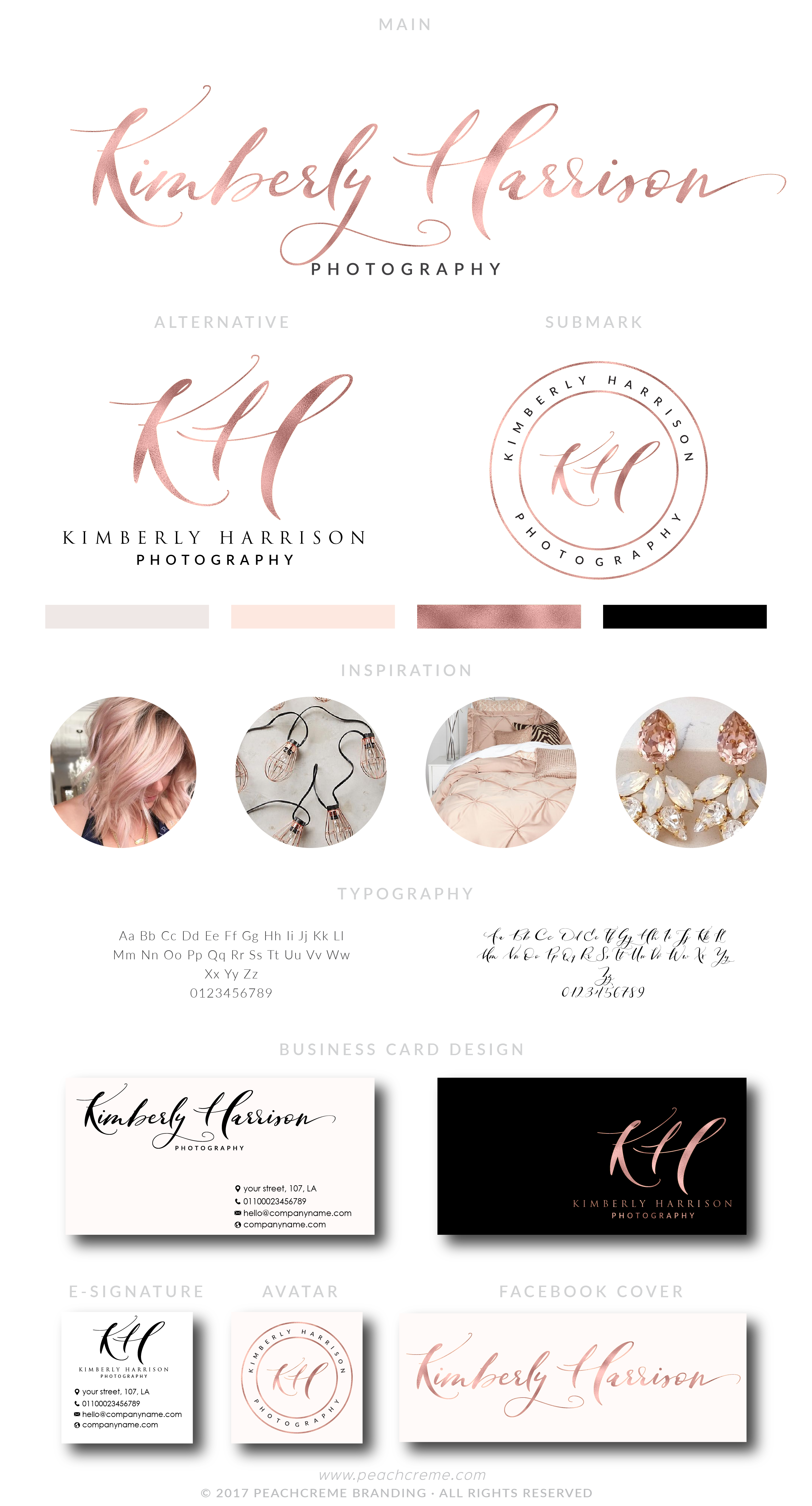 Kimberly Harrison Kit , Logo Design, - peachcreme.com