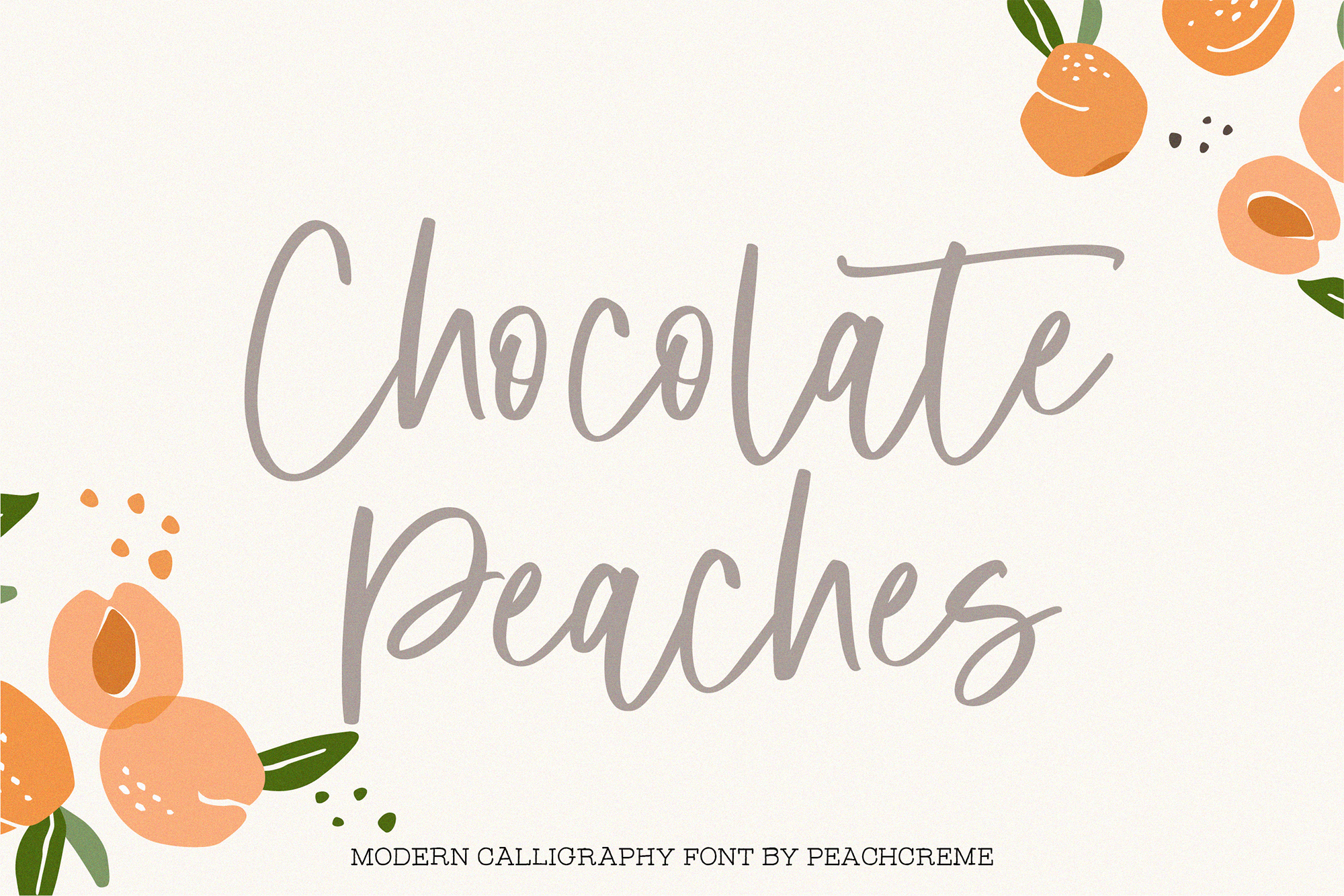 Chocolate Peaches // Simple font