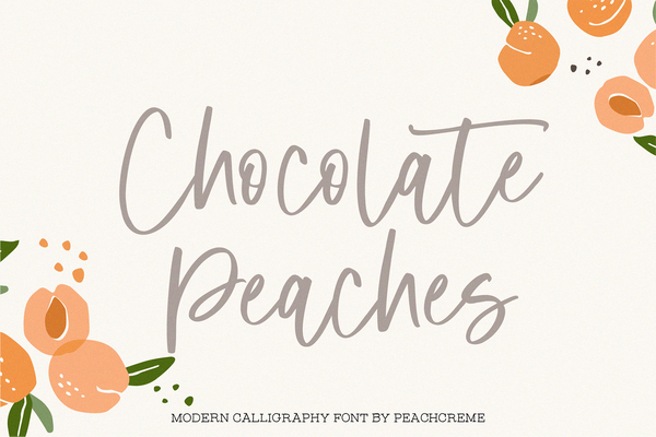 Chocolate Peaches // Simple font