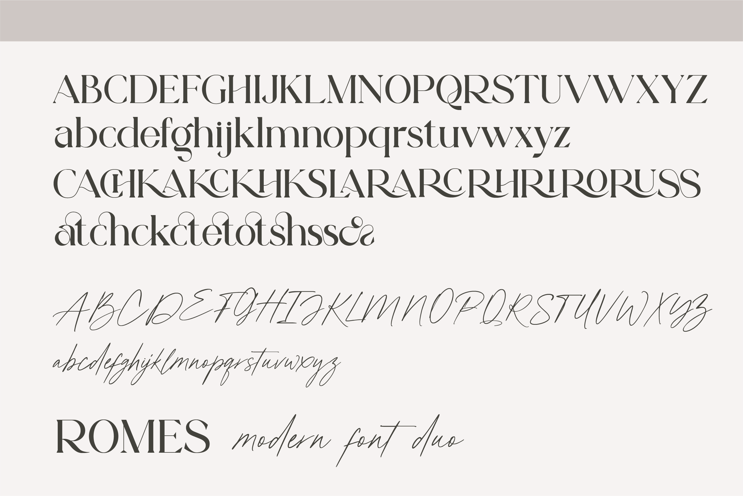Promes Font Rome Romes // Modern Font Duo – www.peachcreme.com