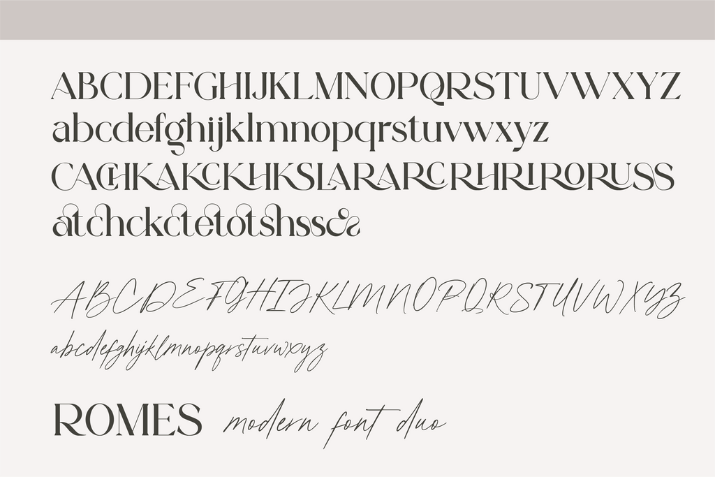 Romes // Modern Font Duo – www.peachcreme.com