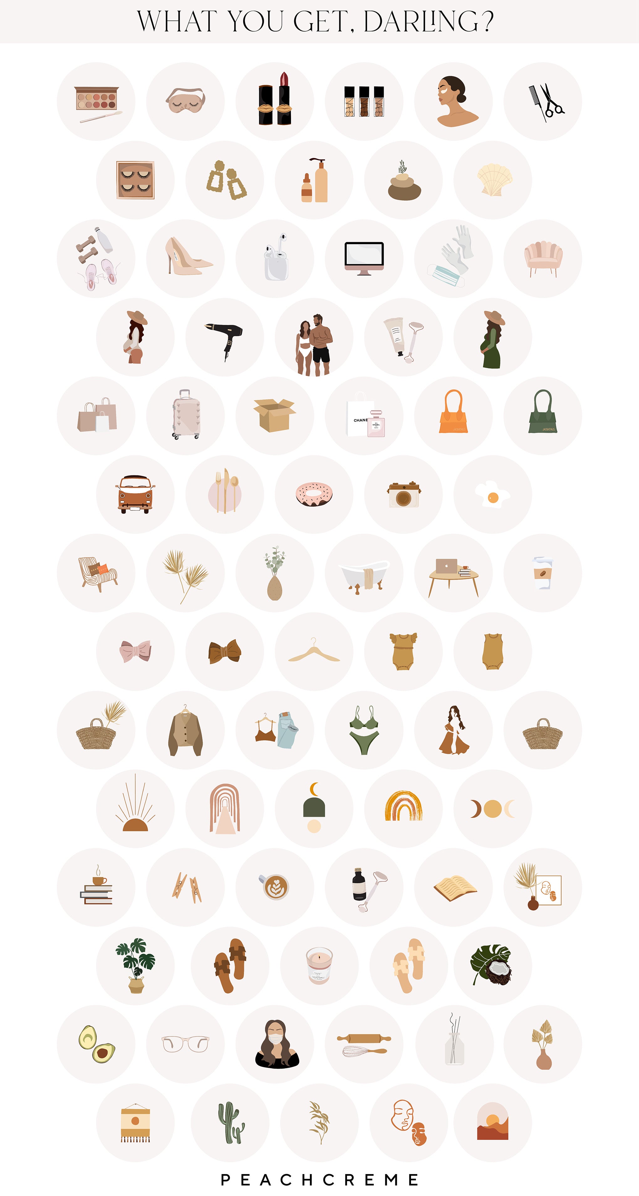 Rachael Hand Drawn Social Media Story Icons