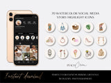 Samantha Watercolor Social Media Story Covers
